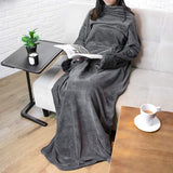 Portable Blanket with Sleeves Winter Soft Sherpa Weighted Blanket Sofa Blanket Adult Warm Long Lazy V1188-ZX-Y102041