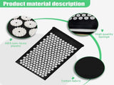 Black Massage Acupressure Mat Yoga Sit Lying Mats Pain Stress Soreness Relax AU NEW V201-QHGMMOREONE019