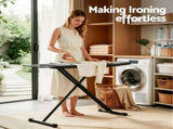 Artiss Ironing Board with Iron Rest with 3 Layers Extra Thick Cover Easy Storage IRB-STAND-REP100-BK