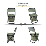 Foldable Camping Chair with Integrated 10L Insulated Cooler Bag - Camouflage color V888-ELOSUNG26698