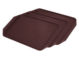 3PCS Colorful Food Tray Rectangle Thickened Binaural Plastic Tray Heat Resistance Stackable V1294-YM0523-3118220042016