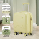 20 Inch Cute Carry On Suitcase, Hard Shell Cabin Luggage with USB Charging Port & Cup Holder, V1265-YY-278