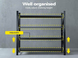 Giantz 2.4Mx2M Warehouse Shelving Garage Rack WR-F-20246-200BK-ABC