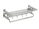 15.7in Bathroom Shelf Wall Mounted 201 Stainless Steel Waterproof Corrosion Prevention Towel Rack V1294-YM0703-3112230026411