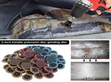 90Pcs Nylon Sanding Discs Set 2in Quick Change Die Grinder Sanding Wheel with 1/4in Holder Fine V1369-AZ3-W-12551