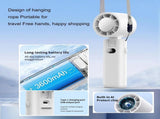 Portable Handheld Turbo Fan with Cooling Tech, Digital Display, 100-Speed Control, Rechargeable V1107-PORTABLE FAN