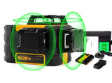 KAIWEETS KT360A Green Laser Level 3 X 360&deg Rotary Self Leveling with 1 Rechargeable Battery V413-KT360A