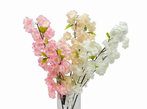 bulk 24 Artificail Cherry Blossom Spray 3 Assorted 15x93cm V637-AFL35154