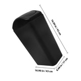 Thicken Black Plastic Flip Lid Trash Bin for Bathroom and Office Use V1366-AZ2-W-23733