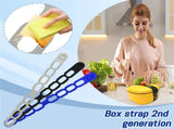 4 Pcs Silicone Latch Strap Tie for Slow Cooker Lid Lunch Box Bundling Organizing Black Gray V1189-LWWAL-20260327-04689