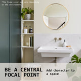 2 Set Wall Mirror Round Aluminum Frame Bathroom 50cm GOLD V274-FT-BM-ALUR-GLD50-X2