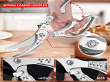 Heavy Duty Kitchen Shears, Poultry Scissors for Cutting Chicken Bones, German Stainless Steel, V1107-CS-CFBXGJDY