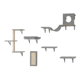Wall Mounted Cat Shelves, Cat Wall Shelves and Perches with Jumping Boards, Hammock, Sofa, Cat Tree V952-ZYSBGSMPJ6JTKY3NYV0