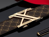 men's belt, genuine leather belt, alloy buckle belt, all-matching belt, premium men's accessories, V1106-918-41668-GOL-130CM-51IN