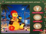 Jingle Jollys Christmas Inflatable Snowman 1.8M Height LED Outdoor Decorations Warm Light XMAS-INF-SNOWMAN-6FT-WW