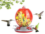 Hummingbirds Water Feeder Colorful Painting Glass Bird Feeding Tool for Garden CourtyardQ1 V1294-YM0901-3111200116911