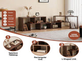 Artiss Modular TV Stand 3 Piece Entertainment Unit Adjustable Bookcase Shelf CTV-DIY-3P-WAL