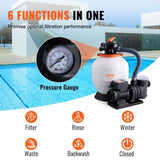 Sand Filter Above Ground with 450W Pool Pump 13,000 L/H Flow 6-Way Valve V952-MGYCSLBYCTFDGH44KV3