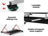 Artiss Computer Desk Mesh Office Chair Set Desks with Keyboard Shelf Try Black MET-DESK-105-2013-BK