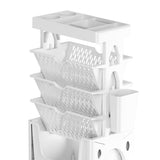 Rolling Mobile Bookshelf with Wheels 5 Tiers Large Capacity Strong Load Bearing Capacity Utility V1294-YM0710-3117230263111