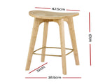 Artiss 4x Bar Stools Bamboo Rattan Stool Counter Chair Kitchen Barstools BA-Y-1033-NAX4