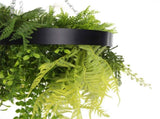 Black Framed Roof Hanging Disc with Draping Life-like Plants 40cm V637-DP88000B