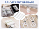 10 Pack Reusable Silicone Cable Ties - Adjustable Cord Organizer for Earphone, Phone Charger, V1258-DP02-F-859