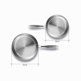 SOGA Stainless Steel Fry Pan 20cm 24cm Frying Pan Top Grade Induction Cooking FRYPANSS2860-2862