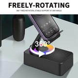 Bluetooth Speaker, Bracket Speaker,Wireless Phone Stand, Foldable Cell Phone Stand with V1192-AZ-W-29551