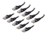 10Gbps 10-Pack Snagless Cat 6 Ethernet Cable - 10ft, Cat 6 Cable, Cat6 Cord, Ethernet Cord, Black V1258-DP02-C-2963
