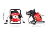 Drain Cleaner Machine 50FT x 1/2Inch Manual Feed Snake Auger with 4 Cutter V952-SDJJKLSGDSTJA6DFTV3