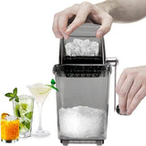 Manual Rotary Ice Crusher for tails Slush Smoothies 1.25L Chrome Plated Gray V1263-JX-8026