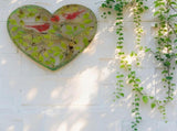 Laser Cut Heart Tree Of Life w Red Birds 45cm V637-71669HRT