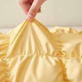 Fluffy Pillow Breathable Cute Pineapple Puff Pillow for Bedroom Sofa - Yellow V1263-JX-8062-1