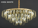 BAMDECOR C3345 Modern Luxury Crystal-leaf Chandelier LED Fashion Creativity Pendant Ceiling V255-BAM-C3345-60