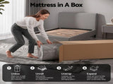 Giselle Single Mattress 26cm Firm Pocket Spring Dual Edge Support Dark Grey MATTRESS-E-CARBON-26-S
