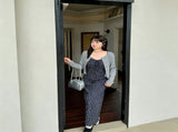 Dark Gray Size 2XL Plus Size Spring Dress Suit V1221-XM-LB7105-GM182