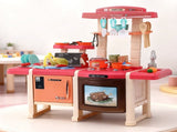 Keezi Kids Kitchen Pretend Play Set Cooking Sound Steam Light Function PLAY-KITCHEN-PK
