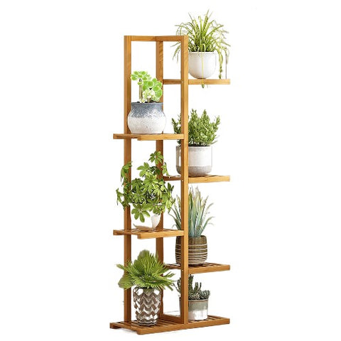 NOVEDEN Bamboo Plant Stand Rack 6 tier 7 Potted V227-6777715003060