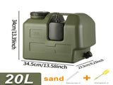 Green 20L container, camping storage, outdoor hydration, Australian camping gear, robust V1347-132-56960