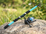 Luya rod 70.86in telescopic fishing rod without spinning wheel fishing set,red V1363-OS-20-RED