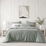 Bianca Kahlani Sage Waffle Quilt Cover Set King V442-BCA-QUILTCS-KAHLANI-SAGE-KI