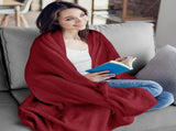 Snuggly Flannel Fleece Blanket, Soft Warm Lightweight Plush Throw For Lounge & Bedroom, White, V1221-XM-LB3031-GM128