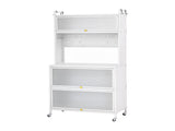 Artiss Kitchen Cabinet Storage Shelves Pegboard Cupboard Sideboard 80CMX164CM FUR-CAB-MEL-80X164-WH