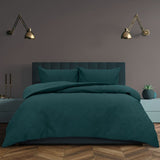 Ardor Asher Deep Teal Embossed Vintage Washed Quilt Cover Set King V442-INT-QUILTCS-ASHER-DEEPTEAL-KI