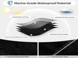 20-22FT700cm*320cm Boat Cover Trailerable Marine Grade 210D grey V1188-ZXY-01-17