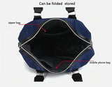Dark Blue Foldable Travel Bag, Nylon Large Capacity Tote & Crossbody, Multi-Pocket Business Short V1232-SWXKB-001