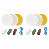 2 Set 6inch Buffing Polishing Wheels,for Bench Grinder,with Buffing Polishing Cutting Compounds,with V1366-AZ2-W-15740