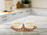 8 Pack Bamboo Trivet Mat, Hot Plate Pad, Heat Resistant Table Counter Protector, Coaster for Tea V1259-DP01-A-983
