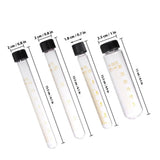 8pcs Graduated Glass Test Tube with Screw Caps, 30ml Heat Resistant Lab Sample Storage Tube V1192-AZ-W-21762